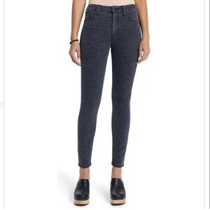 MOTHER Jeans High Waisted Looker, Bad Cat! Black Leopard Print, Size 26